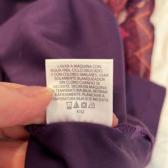 Faded Glory EUC purple zig zag print maxi dress adjustable straps fully lined - Picture 8 of 11